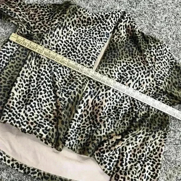 Connected Apparel Women’s Leopard Open Front Drape Cardigan Size Small - Picture 8 of 10